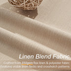 Topfinel 94 Inch Long Blackout Curtains for Bedroom Living Room Linen Textured Farmhouse Room Darkening/Thermal/Noise Reduction Window Treatment Drapes with Hooks 2 Panels, Camel Taupe