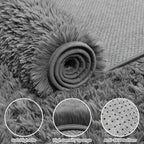 6x9 Area Rugs for Living Room Rug: Soft Fluffy Shag Light Gray Rugs for Bedroom, Non-Slip Large Fuzzy Plush Rug Indoor Floor Carpet for Nursery Kids Boys Girls Room, Dorms, Playroom, Modern Home Decor