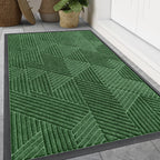 Smiry Front Door Mat Outside Entrance, Low Profile Rubber Doormat, 59x34