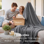 Bedsure GentleSoft Frost Gray California King Size Blanket for Couch - Cozy Soft Blankets for Women, Cute Small Fleece Throws for Girls, 102x96 Inches