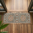 Restydon Runner Rug 2x6, Non Slip Washable Rugs for Hallways,Grey/Brown/Tan