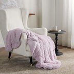 Bedsure GentleSoft Fluffy Lavender Purple Throw Blanket, Purple Decor Lilac Gifts for Teen Girls Women, Soft Cozy Fuzzy Plush Warm Thick Sherpa Fleece Faux Fur Blanket, Birthday Gifts for Her, 50x60
