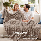 Bedsure GentleSoft Light Brown Fleece Blanket for Couch - Cozy Soft Blankets for Women, Cute Small Throws for Girls, 50x70 Inches