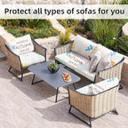 8Pcs Stretch Patio Cushion Covers,Outdoor Couch Covers Replacement,Outdoor Couch & Sofa Slipcovers,for Patio Furniture Cushion Covers,Washable Reusable urniture Protector(Chrysanthemum,8PCS)