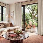 RYB HOME Warm Sand 100% Blackout Curtains for Bedroom, Linen Drapes Back Tab&Rod Pocket, Thermal Insulated Privacy Assurd Curtains for Sliding Glass Doors/Dining/Living Room, W52 x L102, 2 Panels