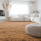 OLANLY 6x9 Machine Washable Large Area Rugs for Living Room, Bedroom, Soft Fluffy Shaggy Bedside Rug, Indoor Floor Carpet for Kids Girls and Boys, Dorms, Nursery, Home Decor Aesthetic, Khaki