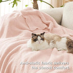 Bedsure Gentlesoft Knit Twin Blanket for Couch - Soft Cozy Fluffy Throw Blanket, Lightweight Warm All Season Plush Blankets for Bed Sofa, Mothers Day, Birthday Gifts for Her Him, Pink, 60x80 Inches