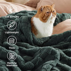 Bedsure GentleSoft King Size Spring Blanket for Bed - Super Soft Cozy Blankets for Kids Girls, Large Fuzzy Fleece Throw for Bedroom Decor, Dark Green,108x90 Inches