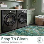 BEIMO 8x10 Area Rug for Bedroom, Turquoise Washable Abstract Non Slip Rug