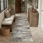 PureCozy Brown Runner Rug 2x8 Modern Abstract