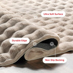 nuLOOM Jeni Beige Checkered Washable Area Rug, 8' x 10'