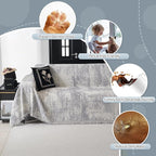 MYSKY HOME Couch Cover for Sectional Sofa Set Furniture Sofa Cover Washable for Dog Cat Pet Couch Cover 3 Cushion Couch Sofa Chenille Couch Protector Multi Use Couch Covers Blanket,91" X150"