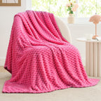 BEDELITE Hot Pink Throw Blanket for Couch, Soft Cozy Gifts for Women, 50*60