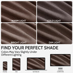 Cappuccino Curtains 108 Inches Long, Back Tab Linen Blend Light Filtering Semi Sheer Privacy Drapes for Living Room & Bedroom, 52x108 inch, 2 Panels