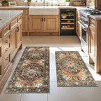 Yamaziot Washable Runner Rug Set of 2, Non-Slip Boho Hallway Kitchen Rug