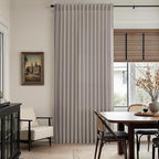 Stone Grey Linen Curtains 108 Inches Long for Living Room Simple Modern Light Filtering Semi Sheer Curtain Back Tab Rod Pocket Neutral Luxury Floor to Ceiling High Window for Bedroom 52x108, 2 Panels