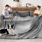 Bedsure GentleSoft Fleece Bed Blankets Large Size Grey - Soft Lightweight Fuzzy Cozy Luxury Oversized King Blanket Microfiber, Room Home Decor Gifts for Women and Men, 120x120 inches