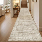 Soalmost Hallway Runner Rug 2'6" x 12' Washable Long Kitchen Rugs Brown