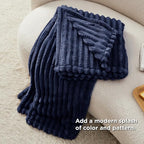 Bedsure GentleSoft Navy Blue Twin Blanket for Bed - Cozy Soft Blankets for Women, Cute Large Throws for Girls, Navy, 66x90 Inches