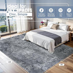 Aelenmu 9x12 Area Rugs for Living Room Washable Bedroom Dining Room Black