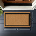 Barnyard Designs Natural Coco Coir Non-Slip Doormat (17x30, Border)