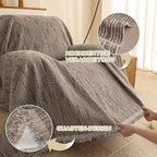 MYSKY HOME Oversized Armchair Couch Cover for 1 Cushion Couch, Washable Sofa Protector, Chair Couch Covers Sofa Covers Sofa Throws Sofa Slipcovers Futon Cover for Pet, Kid, 71"X91", Sand