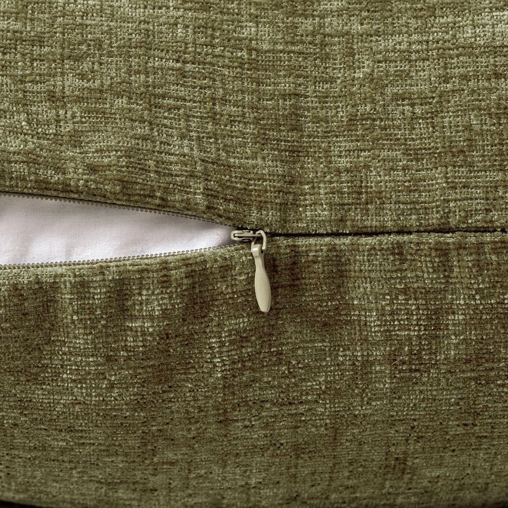 MIULEE Soft Chenille Throw Pillow Covers Olive Green 18x18 Inch Pack of 2