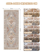 Restydon 2x5 Rug Runner Non-Slip Washable Rugs for Entryway, Orange