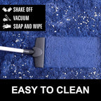 LOCHAS Ultra Soft Indoor Modern Area Rugs Fluffy Living Room Carpets for Children Bedroom Home Decor Nursery Rug 6x9 Feet, Light Navy