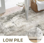 BEIMO Area Rugs 8x10 Machine Washable Rug for Bedroom Living Room Dining Room, Large Modern Abstract Soft Rugs, Indoor Low Pile Carpet with Non Slip Rubber Backing, Abstract Gray