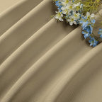 CUCRAF Beige Blackout Curtains 45 inch Length 2 Panels Set, Rod Pocket Room Darkening Drapes for Bedroom Living Room, Insulated Thermal Light Blocking Window Curtain (W52 x L45 Inch)