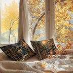 Rustic William Morris Inspired Autumn Forest Decor Throw Pillow Covers 18x18 Set of 2,Vintage Botanical Nature Decorative Throw Pillow Covers for Home Bedroom Living Room,Fall Home Room Decor