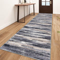 Lansny Modern Abstract Runner Rug 3x10, Grey Black Multi Washable Kitchen Runner Non-Slip Soft Hallway Rug Runner Thin Print Faux Wool Carpet for Entryway Bedroom Laundry Room Indoor Home Office Decor