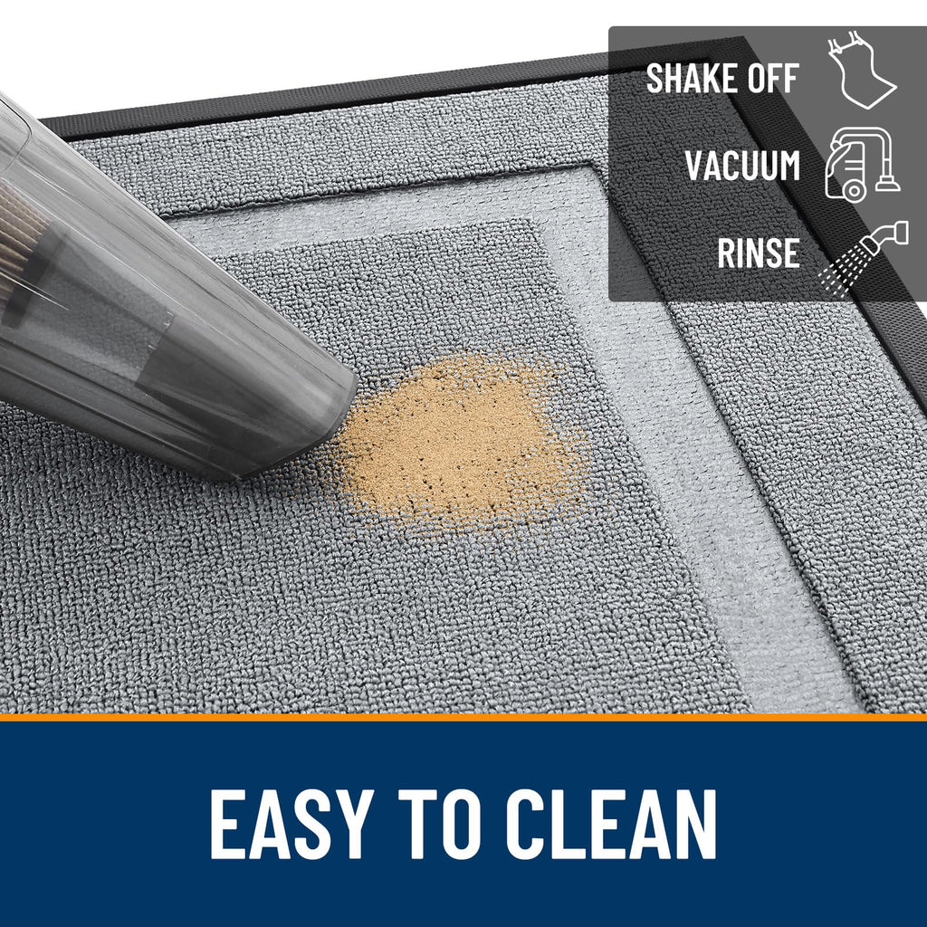 OLANLY Front Door Mat Outside 47x23, All-Season Heavy-Duty Rubber Doormat