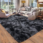 8x10 Area Rugs for Living Room, Ultra Soft Large Shag Bedroom Rug Upgrade Non-Slip Plush Modern Fluffy Carpet for Kids Boys Girls Room Home Decor Aesthetic, Dark Grey