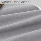 Guken Grey 100% Blackout Curtains 120 Inch Length 2 Panels Set for Living Room Bedroom Back Tab Thermal Insulated Black Out Linen Drapes Room Darkening Window Curtains 52x120