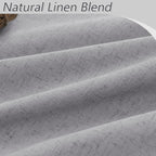 Guken Grey 100% Blackout Curtains 90 Inch Length 2 Panels Set for Living Room Bedroom Back Tab Thermal Insulated Black Out Linen Drapes Room Darkening Window Curtains 90 Inches Long