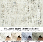 8x10 Area Rugs for Living Room Washable Rug: Anti-Skid Abstract Modern Living Room Rug Soft Thin Carpets Indoor Floor Non-Shedding Carpet for Bedroom Dining Farmhouse Nursery Gray White Blue
