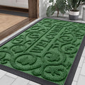 Smiry Front Door Mat Outside Entrance, Low Profile Rubber Doormat, 35x23