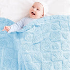 Sherpa Fleece Baby Blanket Heart Checkered Blanket, Ultra Soft Fluffy Premium Baby Blankets for Boys Girls, Cozy Infant Toddler Newborn Receiving Blankets for Crib Stroller 30”×40” (Blue)