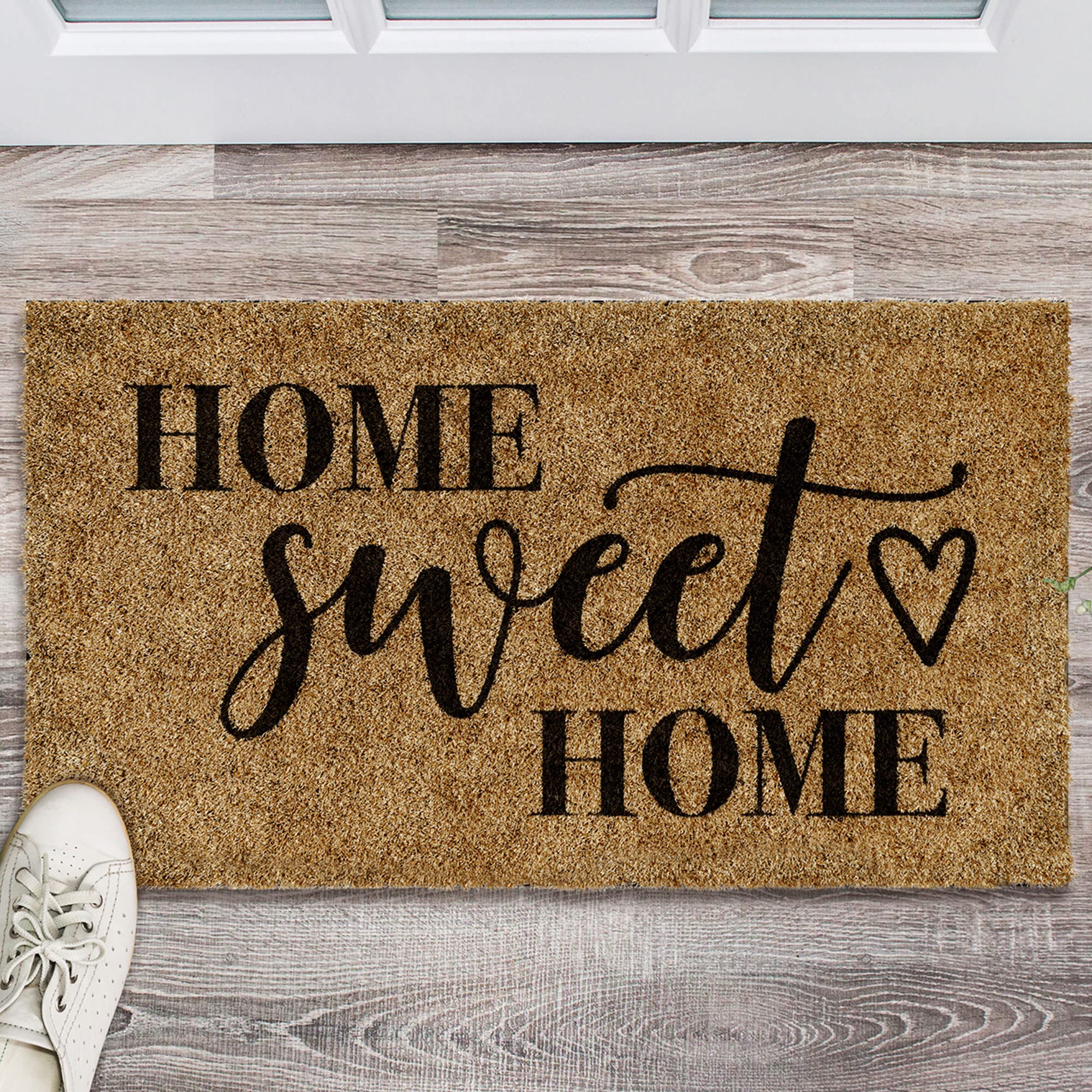 Barnyard Designs Front Door Welcome Mat (Home Sweet Home, 30x17)