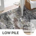 BEIMO 2x3 Area Rugs for Entryway, Dark Grey Washable Abstract Non Slip Rug