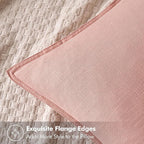 MIULEE Decorative Linen Pillow Covers 20x20 Inch Pink Boho Farmhouse Neutral Valentine Spring Couch Throw Pillows for Bed Pack of 2 Accent Modern Pillowcase Sofa Livingroom Home Decor
