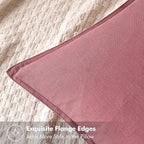 MIULEE Decorative Linen Pillow Covers 18x18 Inch Cranberry Red Boho Farmhouse Neutral Couch Throw Pillows for Bed Pack of 2 Accent Modern Pillowcase Sofa Livingroom Home Decor