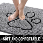 Smiry Dog Door Mat for Muddy Paws, Absorbent Non Slip Dirt Trapper, 59x35