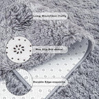Chicrug Soft Area Rugs for Bedroom Living Room Plush Fluffy Rug 6x9 Feet, Shag Furry Area Rug Carpet Non Shedding for Nursery Children Kids Girls Room Home Decorative, Grey
