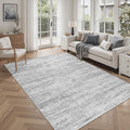 Kearoat 5x7 Area Rugs - Ultra-Thin Washble Rugs,Non-Slip Low Pile Abstract Print Rugs for Living Room,Home Office Decor,Stain Resistant Machine Washable Area Rug