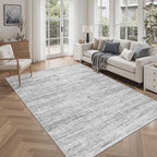 Kearoat 5x7 Area Rugs - Ultra-Thin Washble Rugs,Non-Slip Low Pile Abstract Print Rugs for Living Room,Home Office Decor,Stain Resistant Machine Washable Area Rug