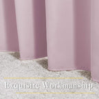 NICETOWN Room Darkening 102 inch Curtains for Living Room, Grommet Thermal Curtains Room Darkening Window Treatments Sound Reducing for Bedroom, Baby Pink, 2 Panels, W52 x L102