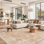 Madane Washable 6x9 Area Rugs for Living Room, Soft Rug Jasper Orange